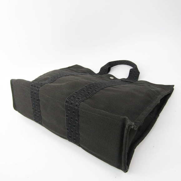 HERMES Her Line MM Unisex Polyamide,Polyester Tote Bag Black,Gray - Picture 2 of 10